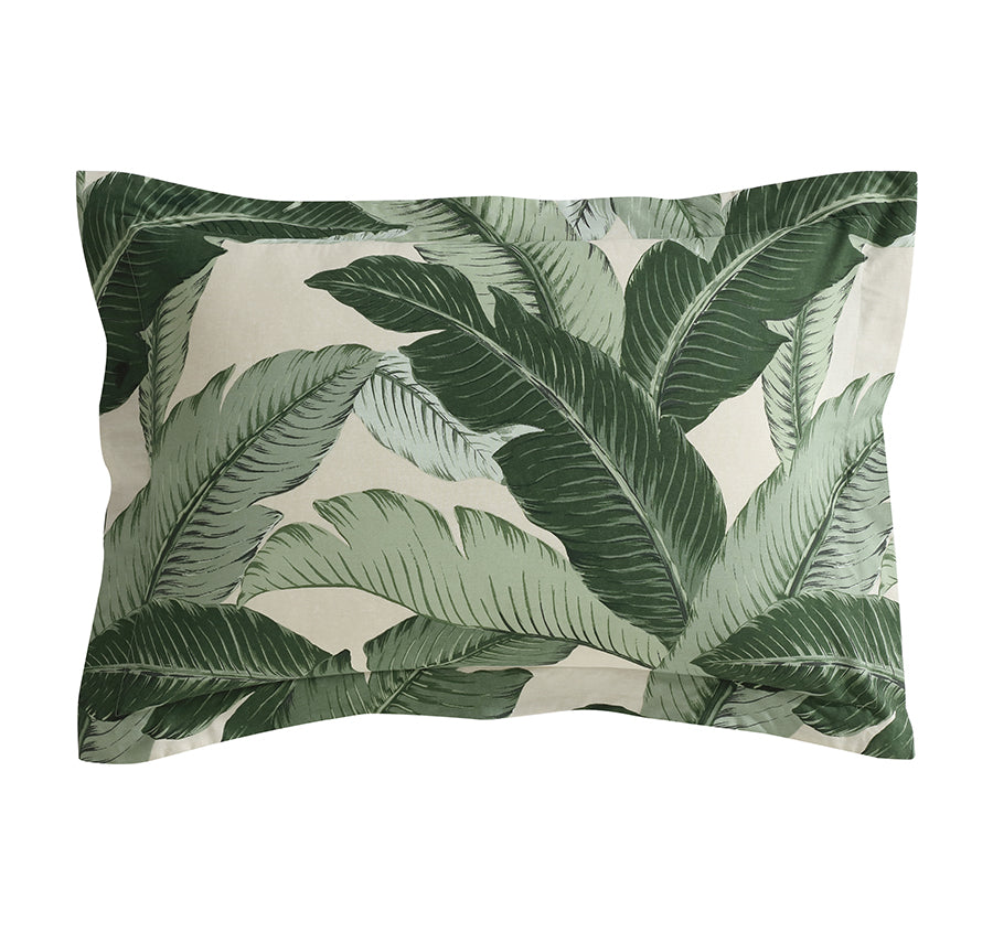 Vintage Palm Quilt Cover Set Range Jungle Green