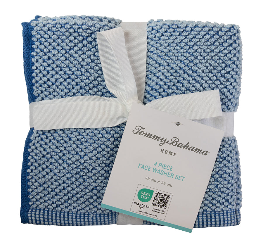 Washed Pebble Bath Towel Range Chambray and French Blue