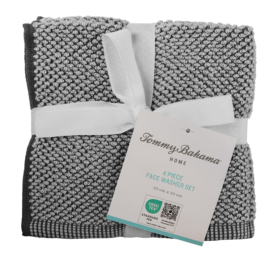Washed Pebble Bath Towel Range White and Graphite