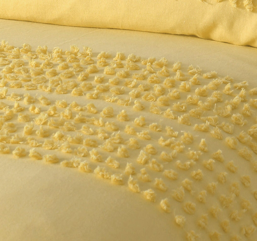 Betty Double Bed Quilt Cover Set Banana Cream
