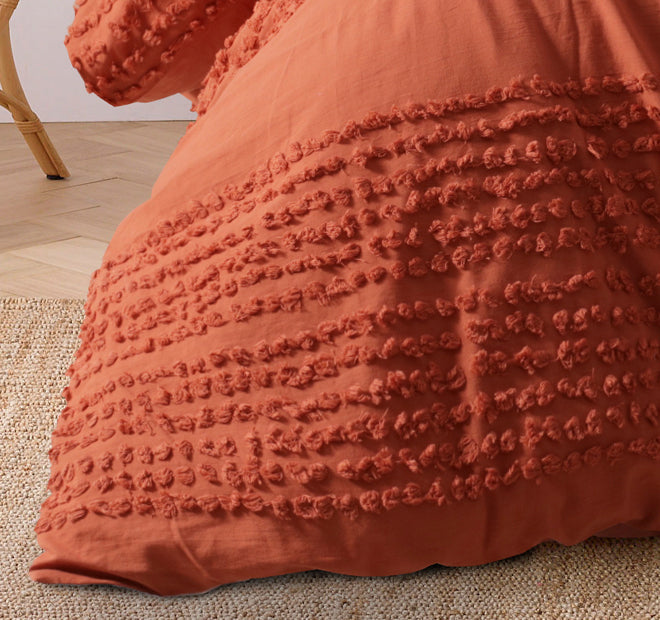 Betty Quilt Cover Set Range Tobacco