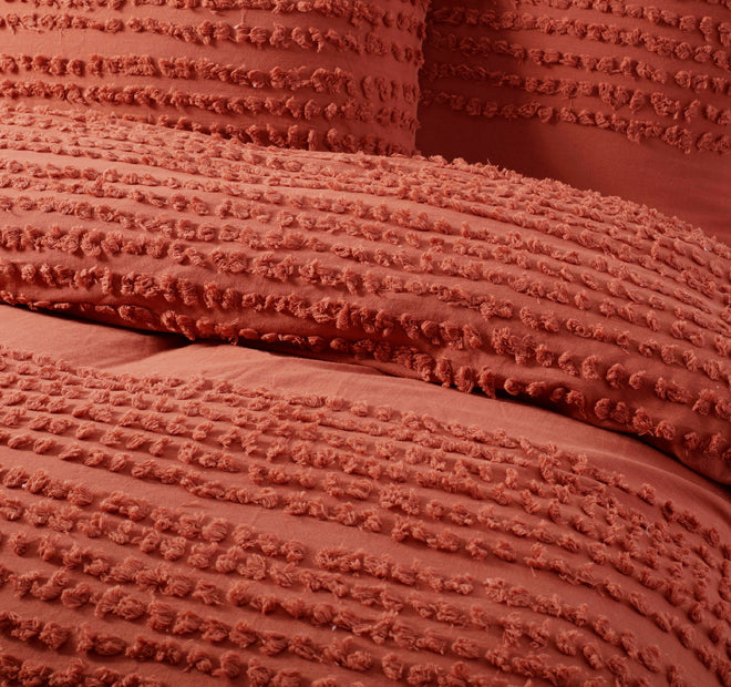 Betty Quilt Cover Set Range Tobacco