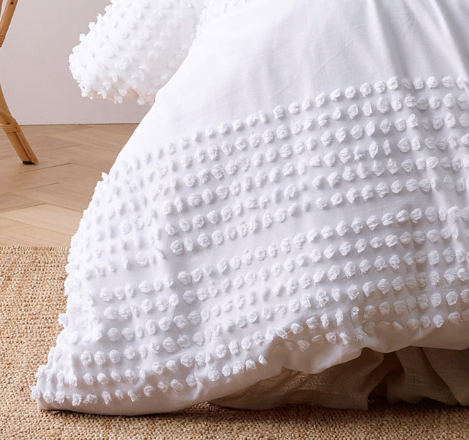 Betty Quilt Cover Set Range White
