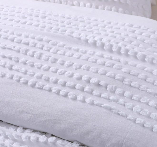 Betty Quilt Cover Set Range White