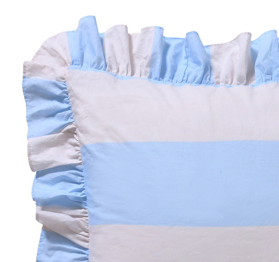 Candy Ruffle European Pillowcase Blue
