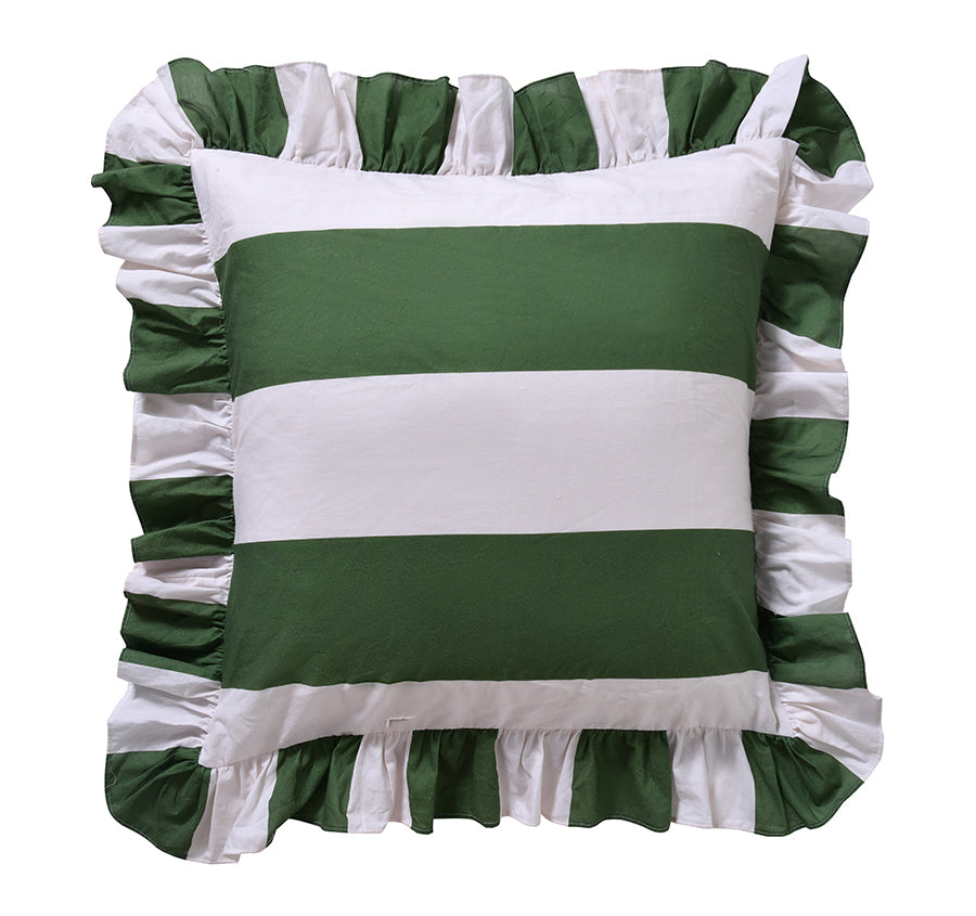 Candy Ruffle European Pillowcase Green