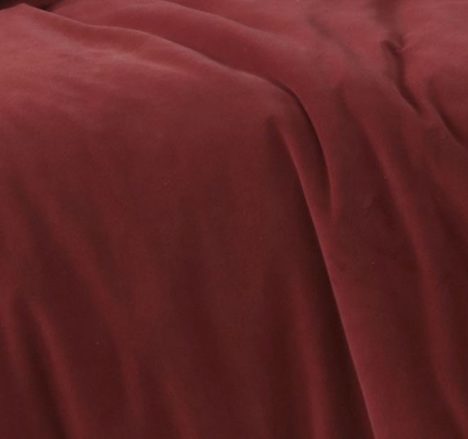 Cotton Velvet Quilt Cover Set Range Rouge