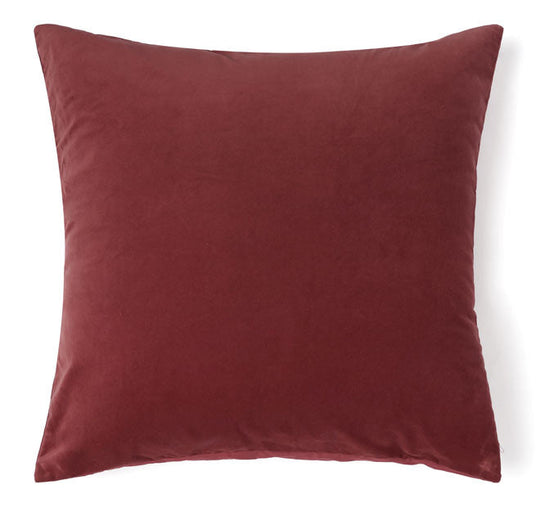 Cotton Velvet European Pillowcase Rouge