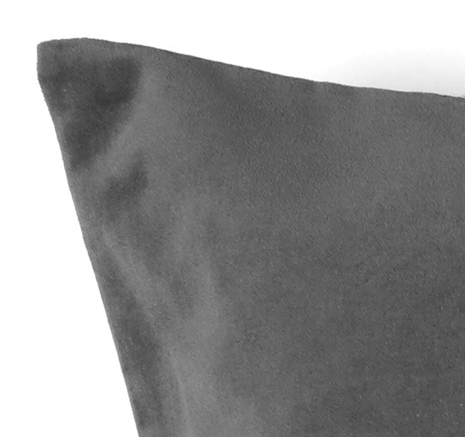 Cotton Velvet European Pillowcase Storm Grey