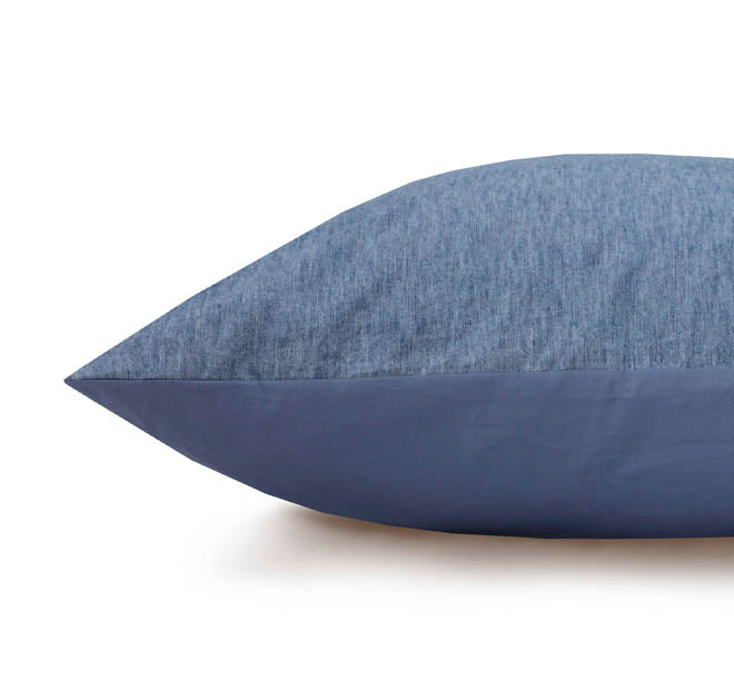 Denim Linen European Pillowcase Stonewashed Denim