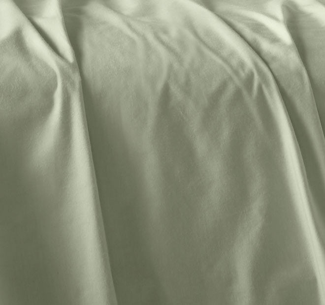 Eucalyptus Cotton Sheet Set Range Fog Green