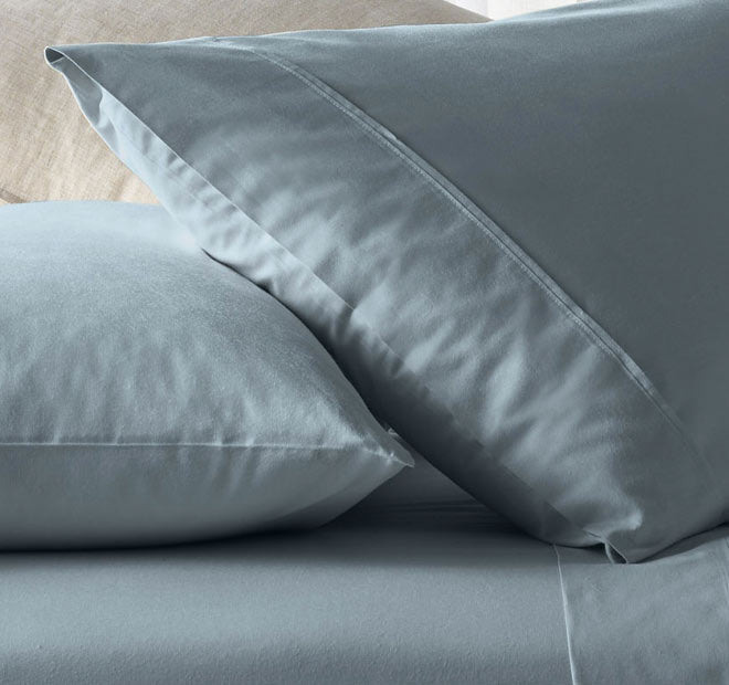 Eucalyptus Cotton Sheet Set Range Mirage Blue