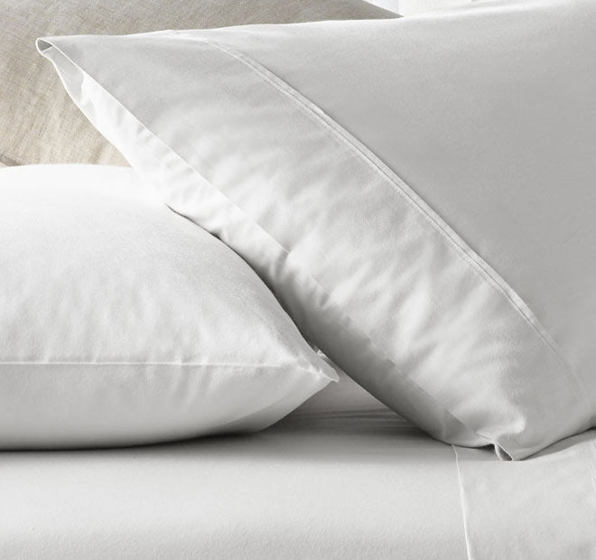 Eucalyptus Cotton Sheet Set Range White