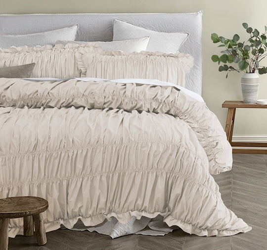Haven Quilt Cover Set Range Natural