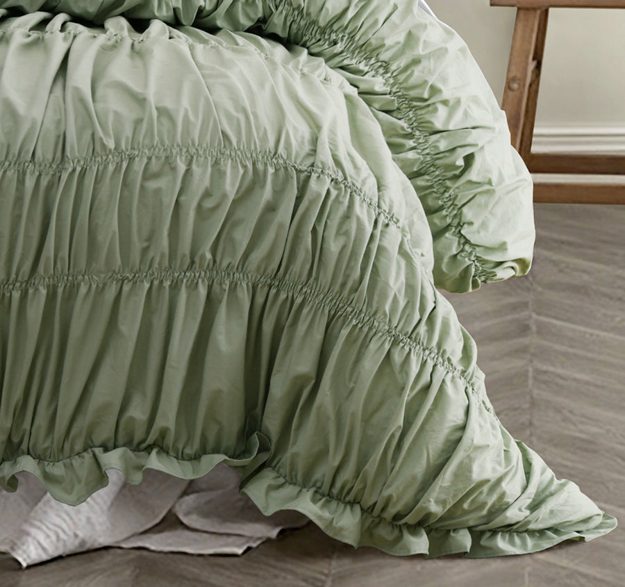 Haven Quilt Cover Set Range Sage