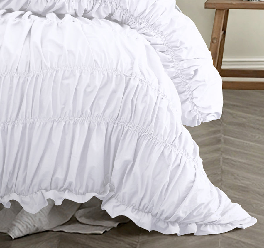 Haven Quilt Cover Set Range White