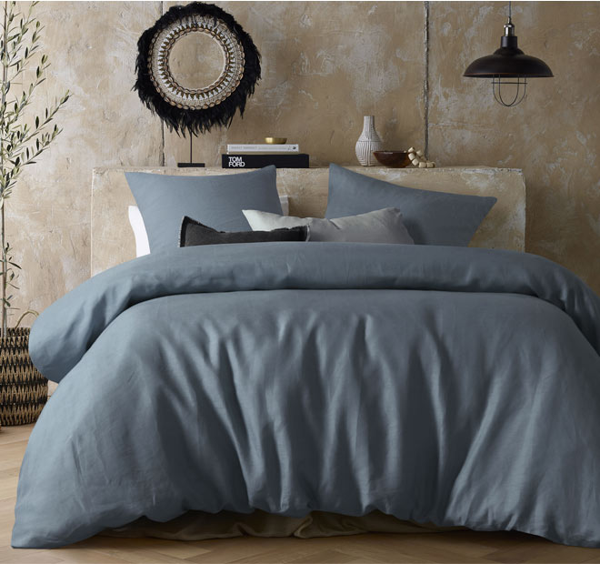 Hemp Quilt Cover Set Range Eucalypt