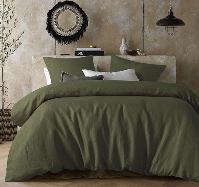 Hemp Quilt Cover Set Range Fern