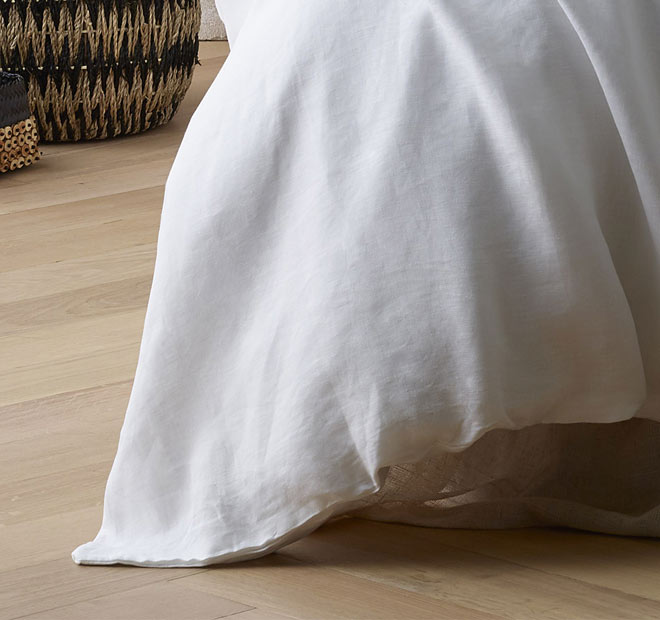 Hemp Quilt Cover Set Range White