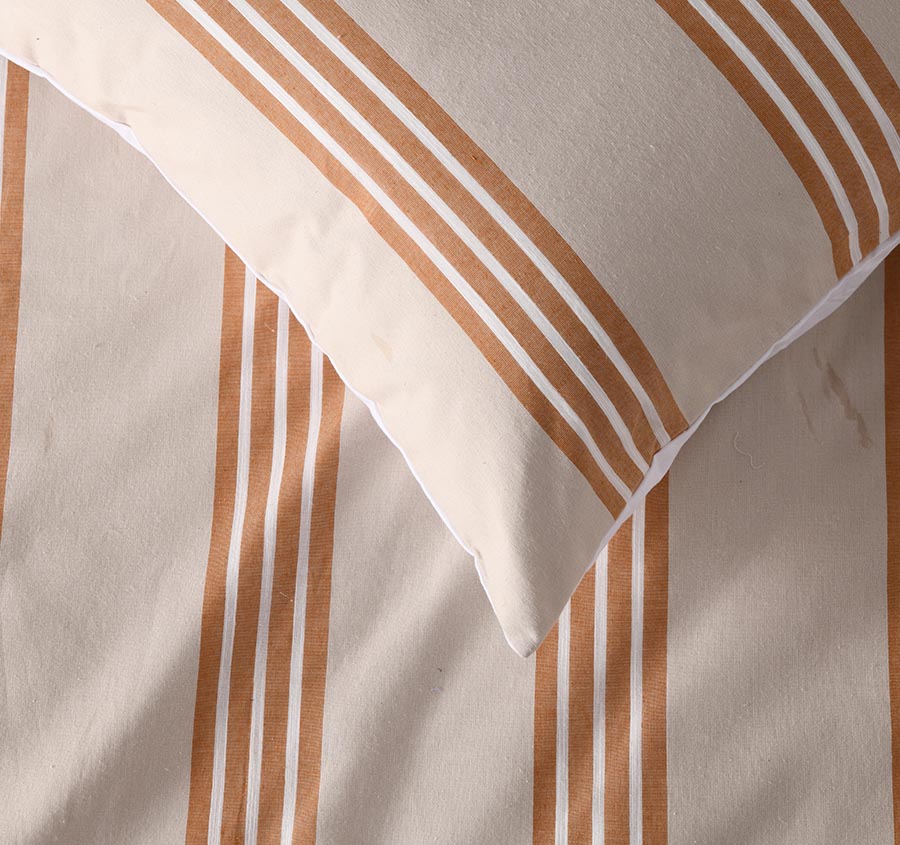 Huxley Stripe Quilt Cover Set Range Stone