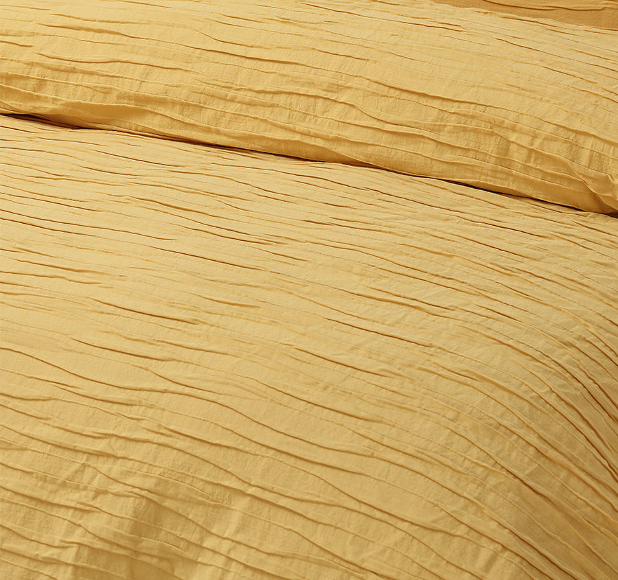 Malvern Quilt Cover Set Range Ochre