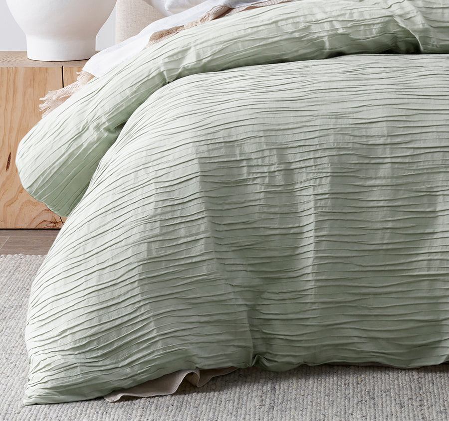 Malvern Quilt Cover Set Range Sage