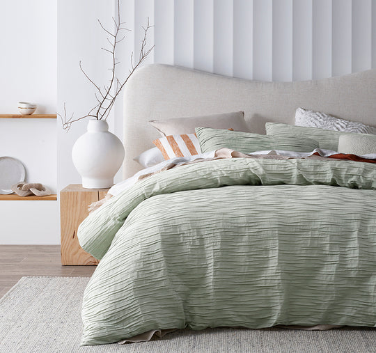 Malvern Quilt Cover Set Range Sage