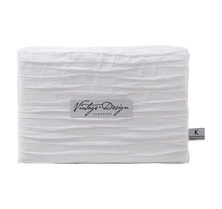 Malvern Quilt Cover Set Range White