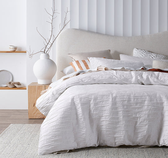 Malvern Quilt Cover Set Range White