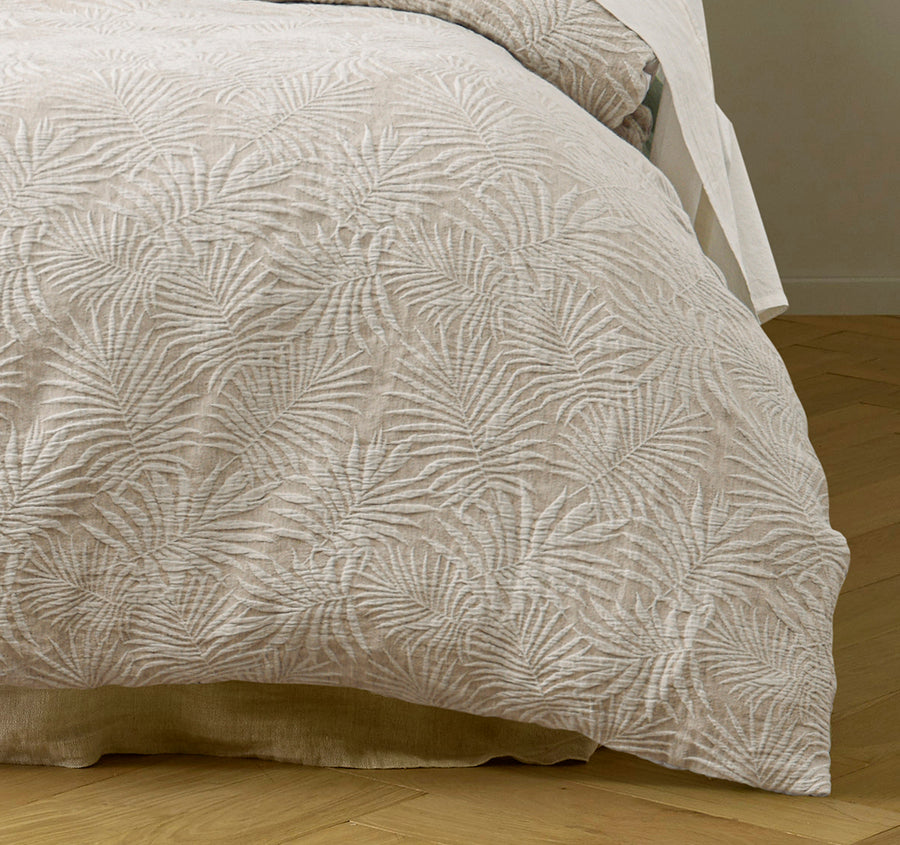 Palm Retreat Quilt Cover Set Range Natural