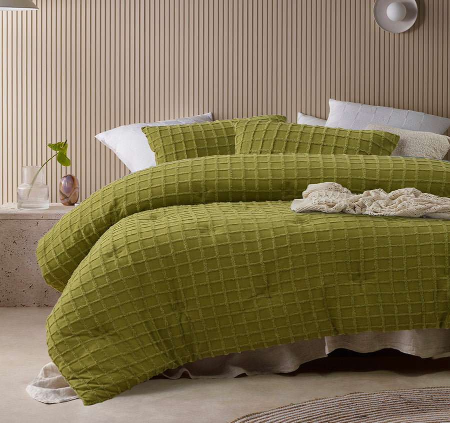 Parquet Comforter Set Range Cacti Green