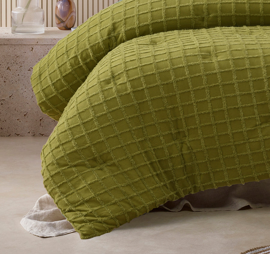 Parquet Comforter Set Range Cacti Green