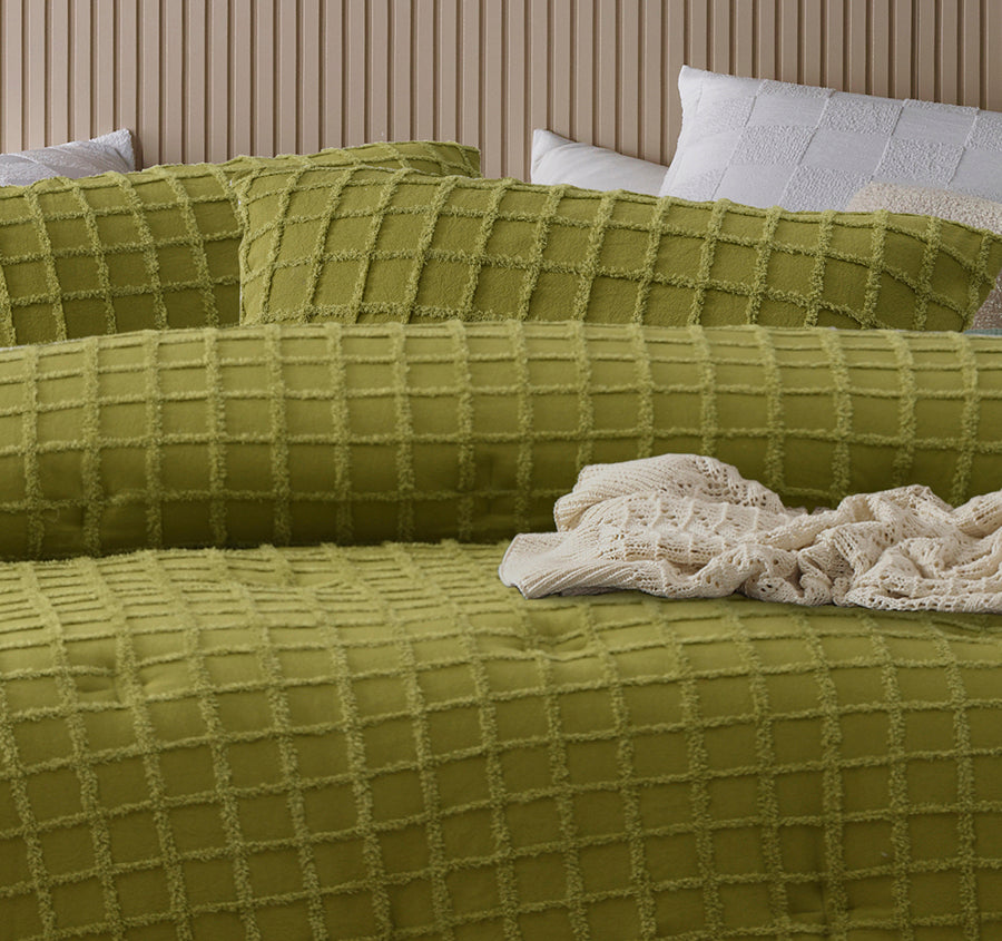 Parquet Comforter Set Range Cacti Green