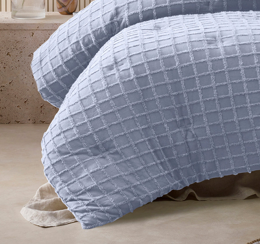 Parquet Comforter Set Range Snooze Blue