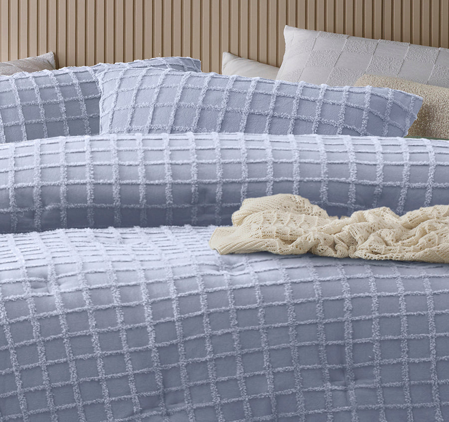 Parquet Comforter Set Range Snooze Blue