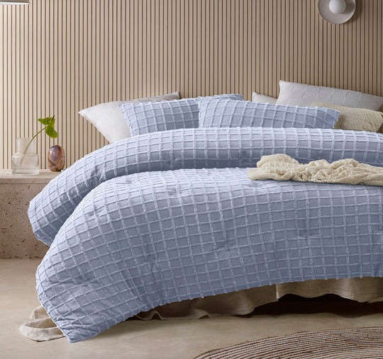 Parquet Comforter Set Range Snooze Blue