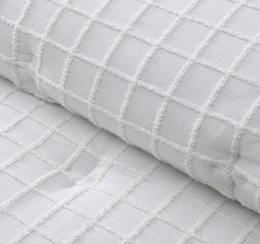 Parquet Comforter Set Range White