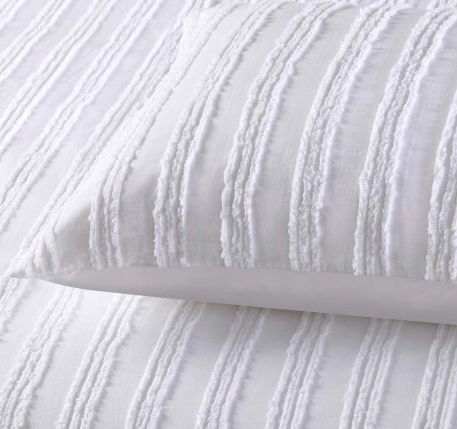 Reflections Quilt Cover Set Range White