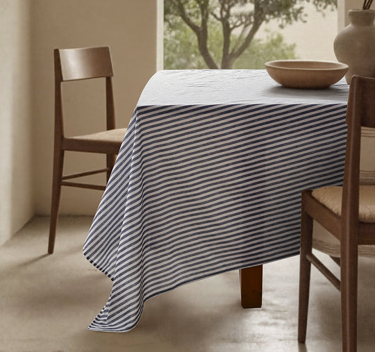 Riviera Stripe Tablecloth Range Blue