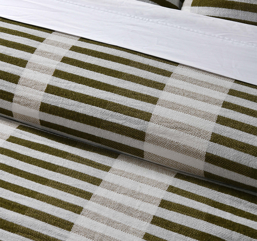 Tempo Quilt Cover Set Range Green