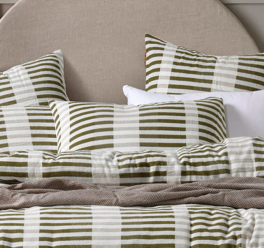Tempo Quilt Cover Set Range Green