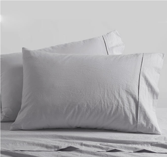 Washed Cotton Sheet Set Range Cream