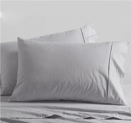 Washed Cotton Sheet Set Range Cream