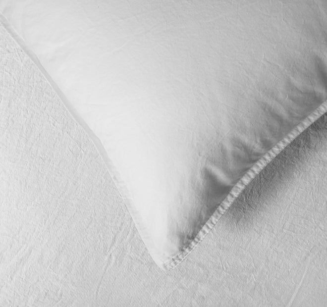 Washed Cotton Quilt Cover Set Range White