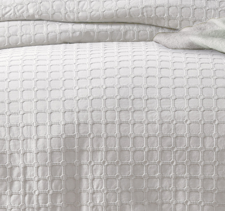 Willow Quilt Cover Set Range White