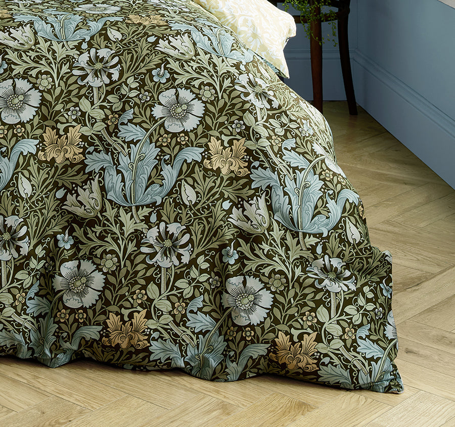 Compton Quilt Cover Set Range Olive Green