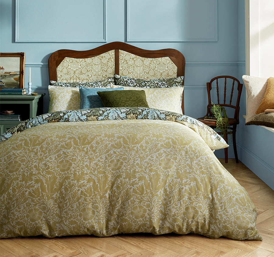 Compton Quilt Cover Set Range Olive Green