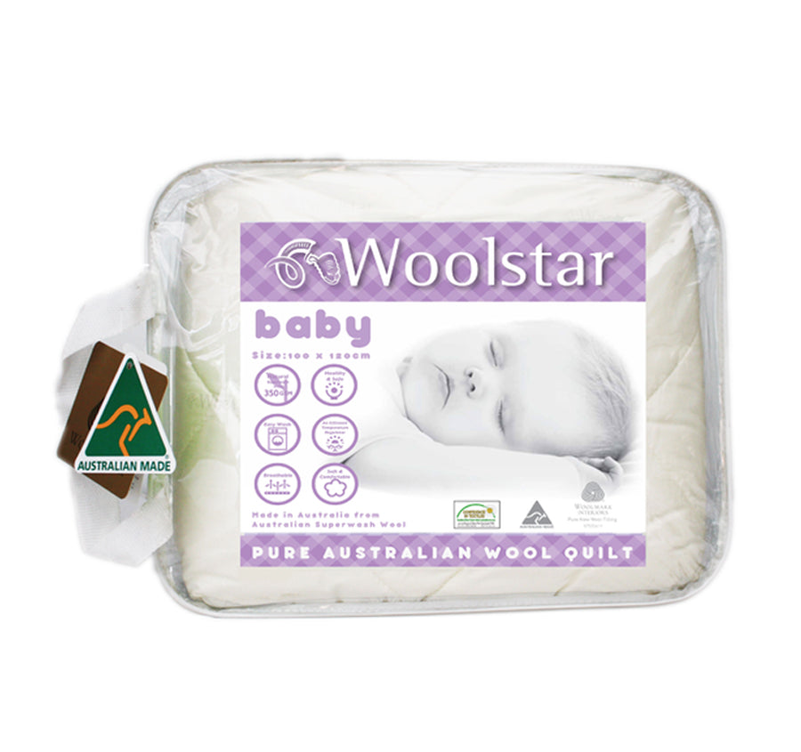 Pure Wool 350GSM Baby Quilt