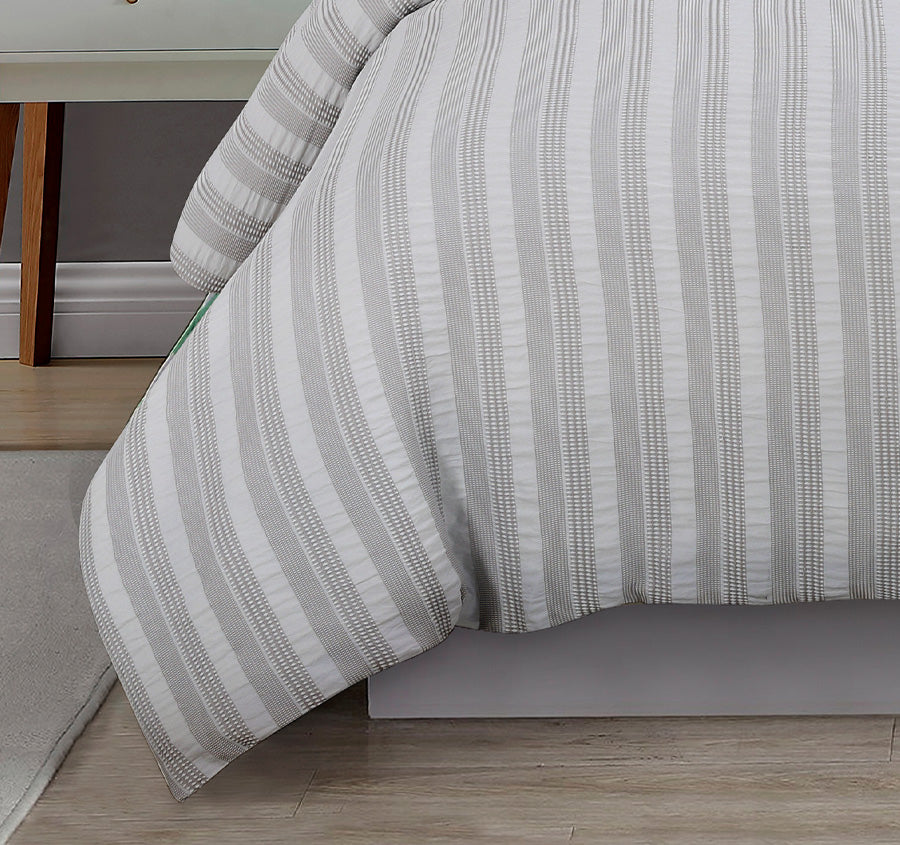 Cove Quilt Cover Set Range Coastal Grey