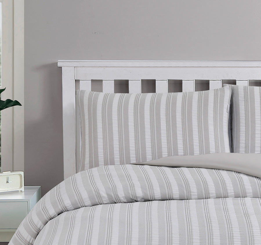 Cove Quilt Cover Set Range Coastal Grey